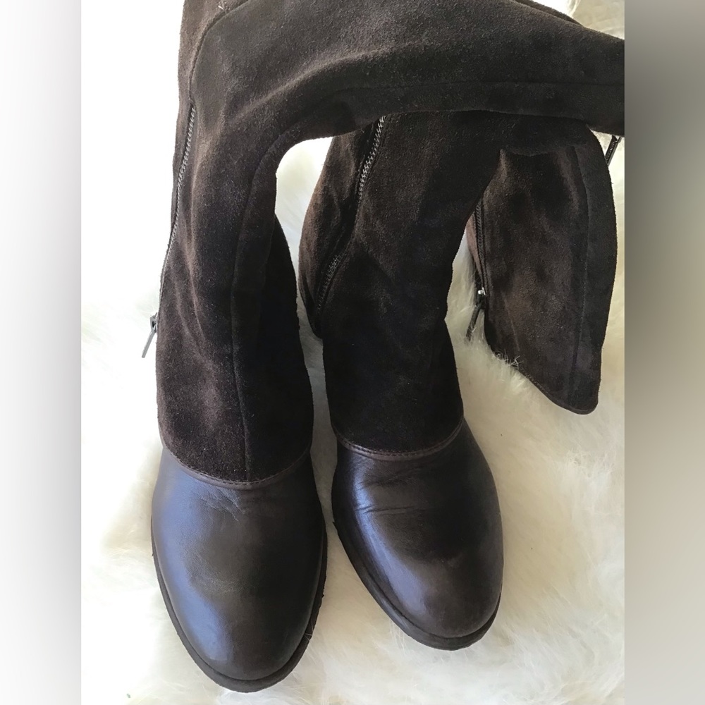 Donald J Pliner Dark Brown Devi 5 high shaft leather boots 7.5 M